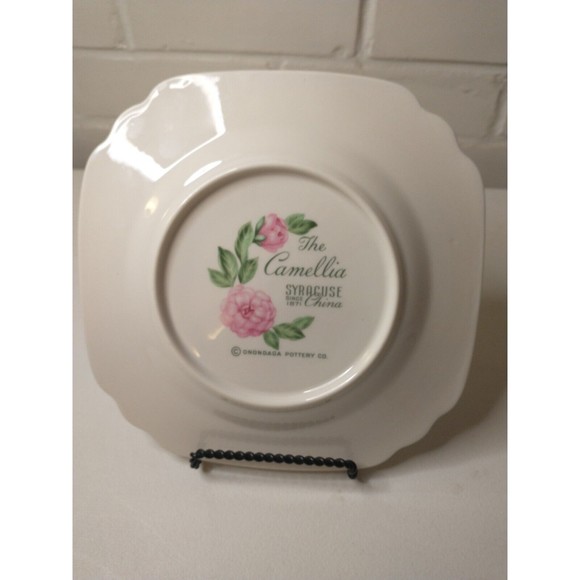 The Camillia 8" Square Plate Syracuse China Onondaga Pottery - Picture 8 of 9